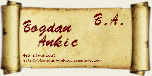 Bogdan Ankić vizit kartica
